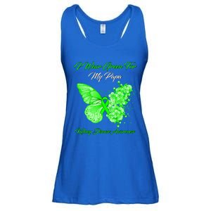 Butterfly I Wear Green For My Papa Ney Disease Awareness Gift Ladies Essential Flowy Tank