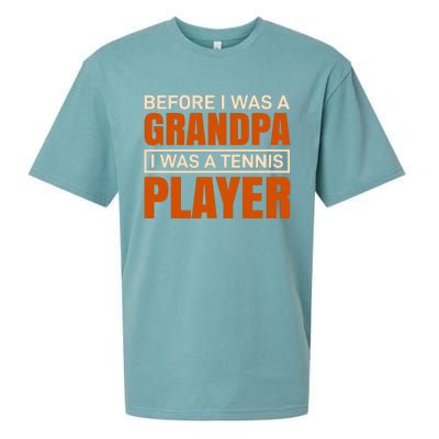 Before I Was A Grandpa I Was Tennis Player Sueded Cloud Jersey T-Shirt