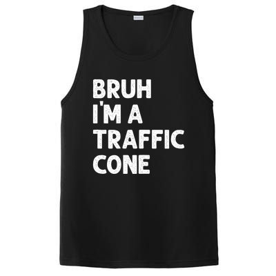 Bruh IM With A Traffic Cone Funny Adult Costume PosiCharge Competitor Tank