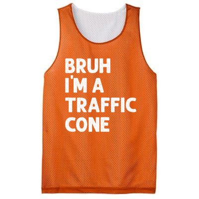 Bruh IM With A Traffic Cone Funny Adult Costume Mesh Reversible Basketball Jersey Tank