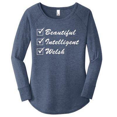 Beautiful Intelligent Welsh Gift Women's Perfect Tri Tunic Long Sleeve Shirt