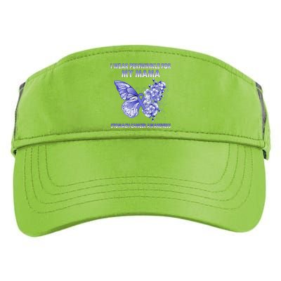 Butterfly I Wear Periwinkle For My Mama Stomach Cancer Gift Adult Drive Performance Visor