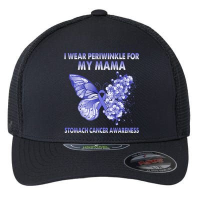 Butterfly I Wear Periwinkle For My Mama Stomach Cancer Gift Flexfit Unipanel Trucker Cap