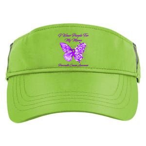 Butterfly I Wear Purple For My Mama Pancreatic Cancer Gift Adult Drive Performance Visor