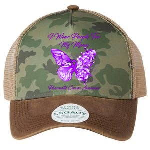 Butterfly I Wear Purple For My Mama Pancreatic Cancer Gift Legacy Tie Dye Trucker Hat