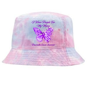 Butterfly I Wear Purple For My Mama Pancreatic Cancer Gift Tie-Dyed Bucket Hat