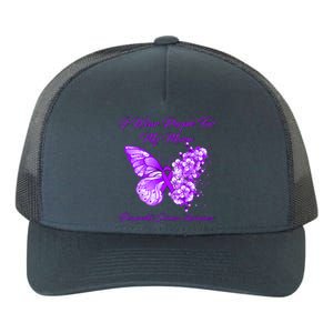 Butterfly I Wear Purple For My Mama Pancreatic Cancer Gift Yupoong Adult 5-Panel Trucker Hat