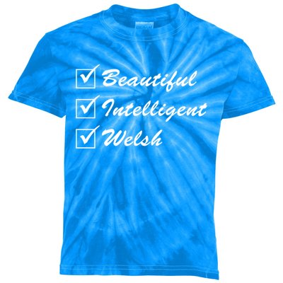 Beautiful Intelligent Welsh Gift Kids Tie-Dye T-Shirt