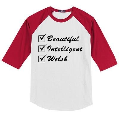 Beautiful Intelligent Welsh Gift Kids Colorblock Raglan Jersey