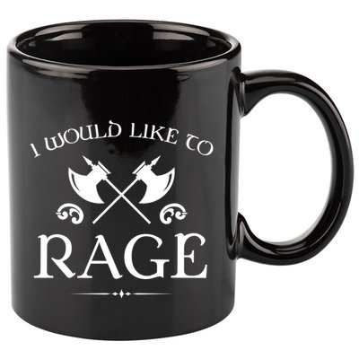Barbarian I Would Like To Rage 11oz C Handle Ceramic Mug