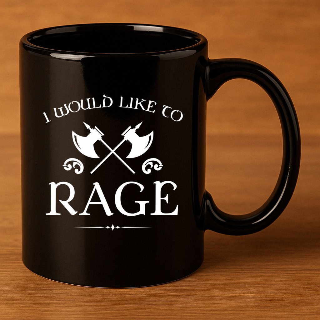 Barbarian I Would Like To Rage 11oz C Handle Ceramic Mug