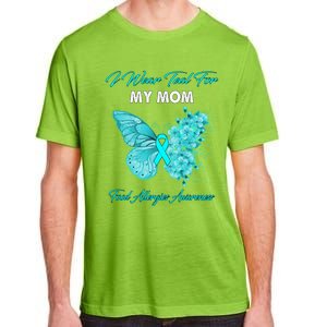 Butterfly I Wear Teal For My Mom Food Allergies Awareness Funny Gift Adult ChromaSoft Performance T-Shirt