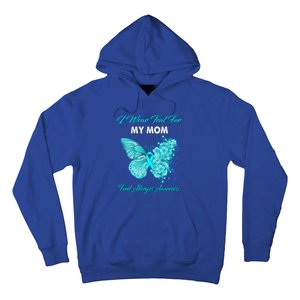 Butterfly I Wear Teal For My Mom Food Allergies Awareness Funny Gift Hoodie