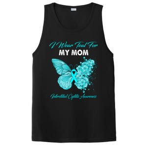 Butterfly I Wear Teal For My Mom Interstitial Cystitis Gift PosiCharge Competitor Tank