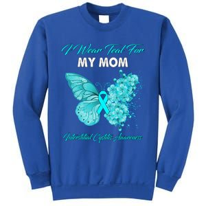 Butterfly I Wear Teal For My Mom Interstitial Cystitis Gift Sweatshirt