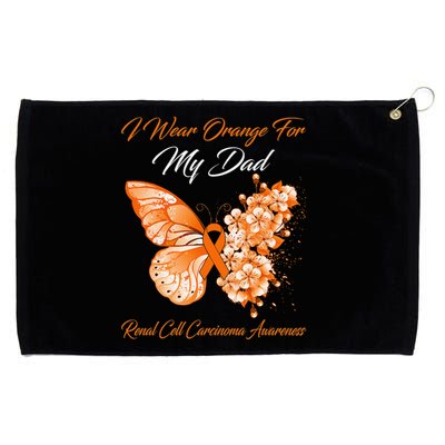 Butterfly I Wear Orange For My Dad Renal Cell Carcinoma Grommeted Golf Towel