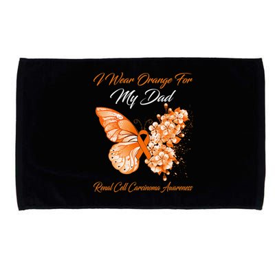 Butterfly I Wear Orange For My Dad Renal Cell Carcinoma Microfiber Hand Towel