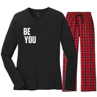 Believe In Yourself Motivational Quote Inspiration Positive Women's Long Sleeve Flannel Pajama Set 