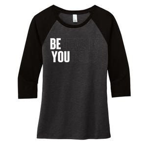 Believe In Yourself Motivational Quote Inspiration Positive Women's Tri-Blend 3/4-Sleeve Raglan Shirt