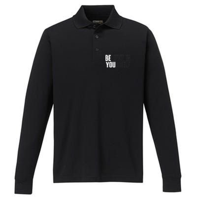 Believe In Yourself Motivational Quote Inspiration Positive Performance Long Sleeve Polo