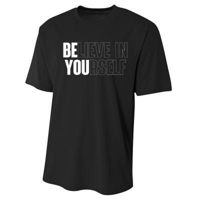 Believe In Yourself Motivational Quote Inspiration Positive Performance Sprint T-Shirt