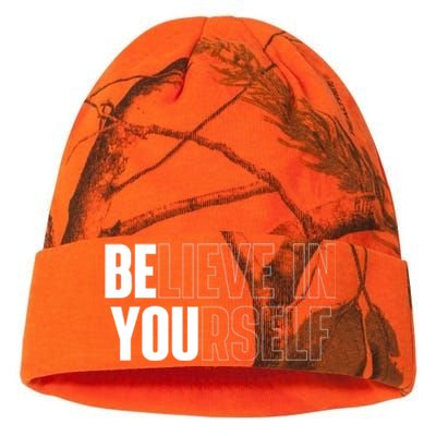 Believe In Yourself Motivational Quote Inspiration Positive Kati Licensed 12" Camo Beanie