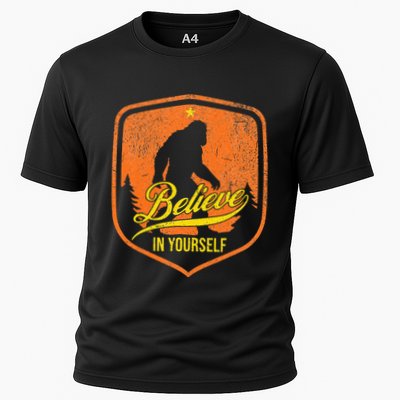 Believe In Yourself Motivational Sasquatch Cooling Performance Crew T-Shirt