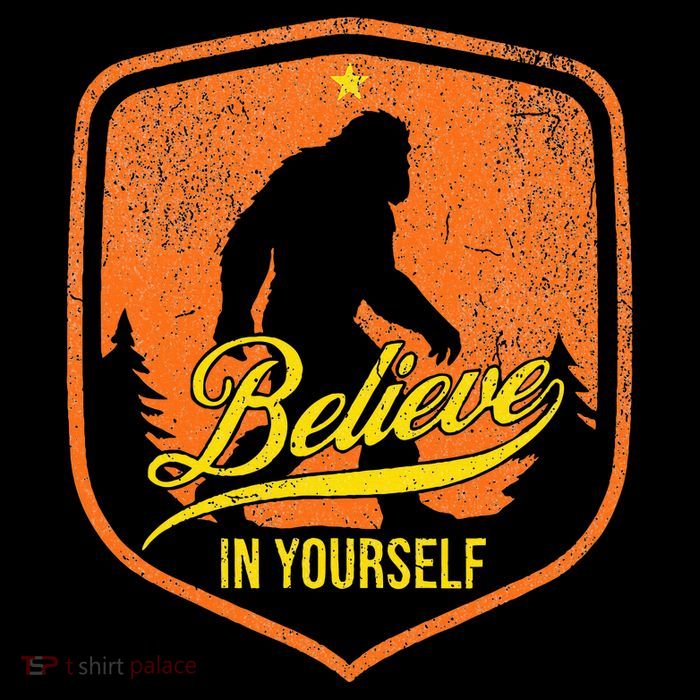 Believe In Yourself Motivational Sasquatch Drawstring Bag