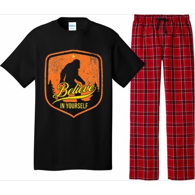 Believe In Yourself Motivational Sasquatch Pajama Set