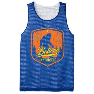 Believe In Yourself Motivational Sasquatch Mesh Reversible Basketball Jersey Tank