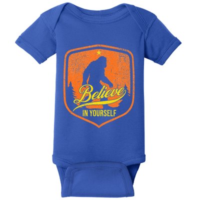 Believe In Yourself Motivational Sasquatch Baby Bodysuit