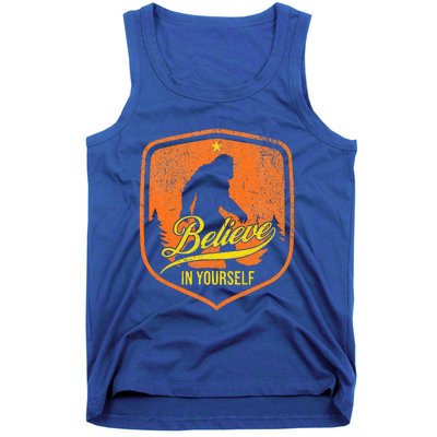 Believe In Yourself Motivational Sasquatch Tank Top