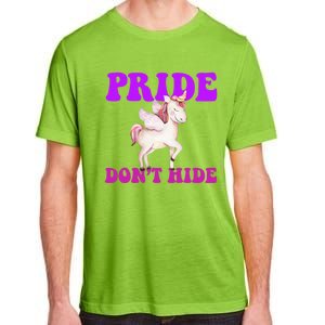 Believe In Your : Pride DonT Hide Unicorn Lgbtq+ Cute Gift Adult ChromaSoft Performance T-Shirt