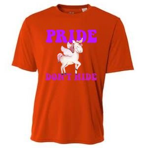 Believe In Your : Pride DonT Hide Unicorn Lgbtq+ Cute Gift Cooling Performance Crew T-Shirt