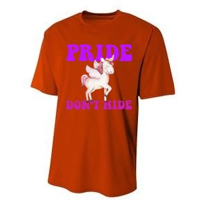 Believe In Your : Pride DonT Hide Unicorn Lgbtq+ Cute Gift Performance Sprint T-Shirt