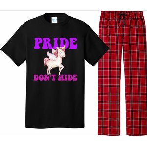 Believe In Your : Pride DonT Hide Unicorn Lgbtq+ Cute Gift Pajama Set