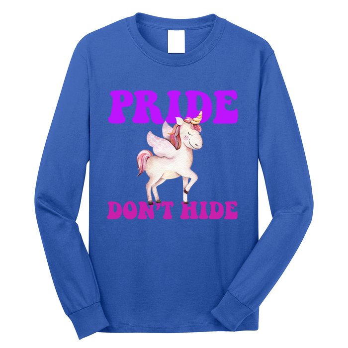 Believe In Your : Pride DonT Hide Unicorn Lgbtq+ Cute Gift Long Sleeve Shirt