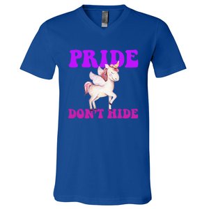 Believe In Your : Pride DonT Hide Unicorn Lgbtq+ Cute Gift V-Neck T-Shirt