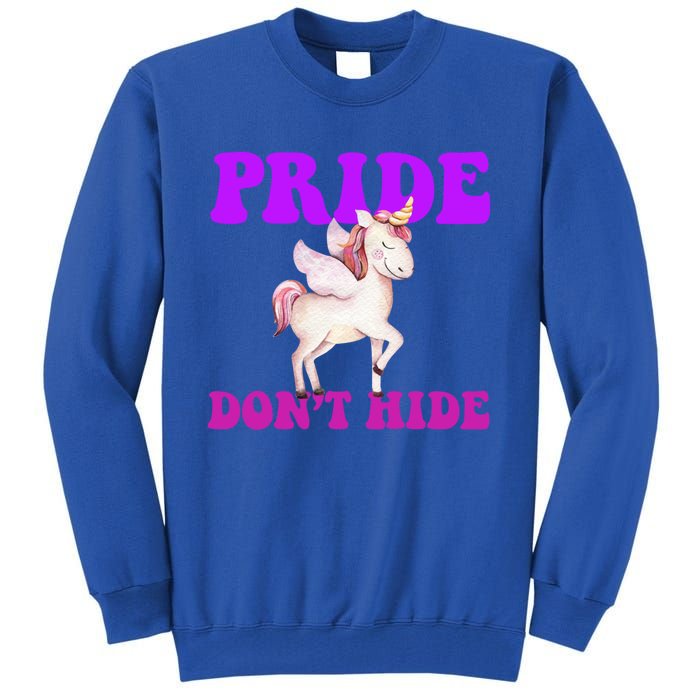 Believe In Your : Pride DonT Hide Unicorn Lgbtq+ Cute Gift Tall Sweatshirt