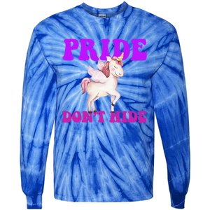 Believe In Your : Pride DonT Hide Unicorn Lgbtq+ Cute Gift Tie-Dye Long Sleeve Shirt