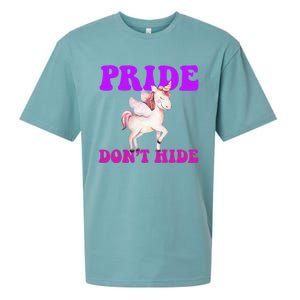 Believe In Your : Pride DonT Hide Unicorn Lgbtq+ Cute Gift Sueded Cloud Jersey T-Shirt