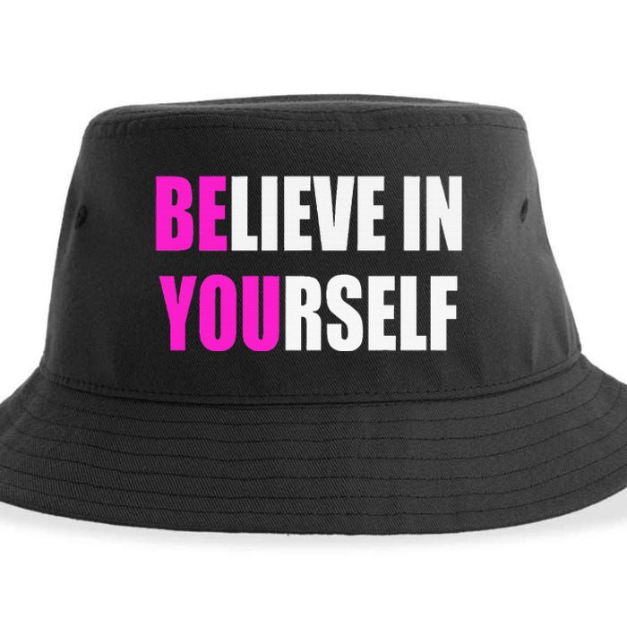 Believe In Yourself Motivational Inspirational Novelty Item Sustainable Bucket Hat