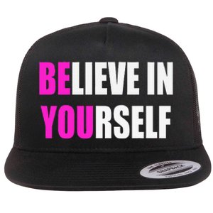 Believe In Yourself Motivational Inspirational Novelty Item Flat Bill Trucker Hat