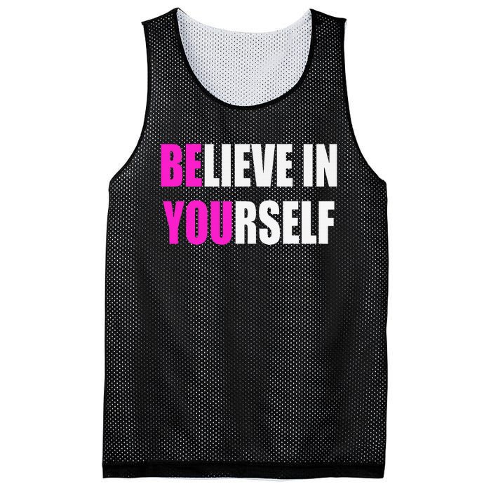 Believe In Yourself Motivational Inspirational Novelty Item Mesh Reversible Basketball Jersey Tank