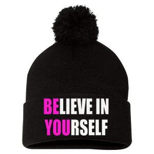 Believe In Yourself Motivational Inspirational Novelty Item Pom Pom 12in Knit Beanie