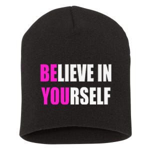 Believe In Yourself Motivational Inspirational Novelty Item Short Acrylic Beanie