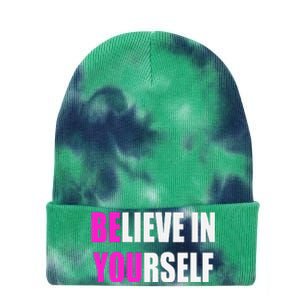 Believe In Yourself Motivational Inspirational Novelty Item Tie Dye 12in Knit Beanie