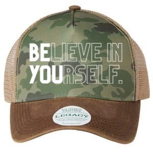 Believe In Yourself Positive Message Saying Inspirational Gift Legacy Tie Dye Trucker Hat