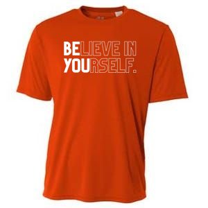 Believe In Yourself Positive Message Saying Inspirational Gift Cooling Performance Crew T-Shirt