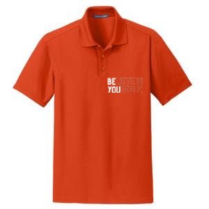 Believe In Yourself Positive Message Saying Inspirational Gift Dry Zone Grid Polo